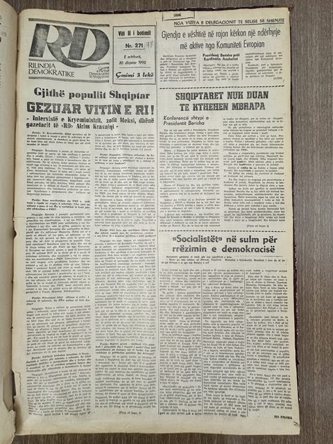 Rilindja Demokratike 1992-12-30