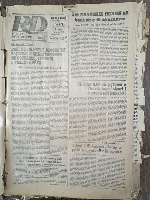 Rilindja Demokratike 1993-01-08
