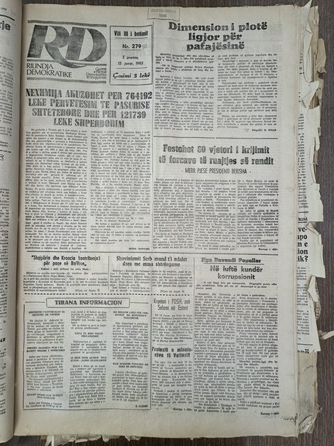 Rilindja Demokratike 1993-01-15