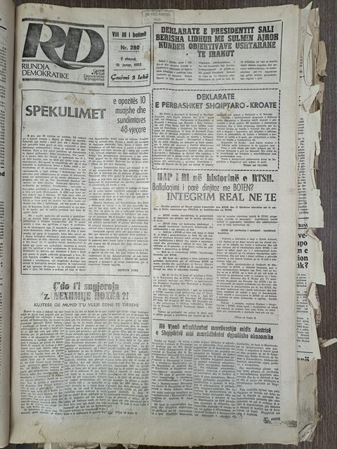 Rilindja Demokratike 1993-01-16