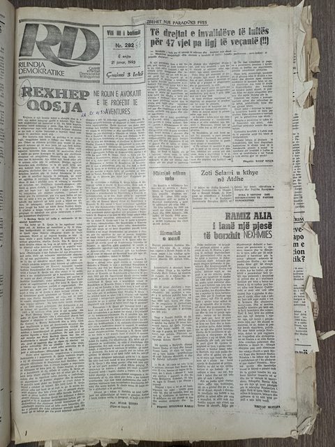 Rilindja Demokratike 1993-01-21