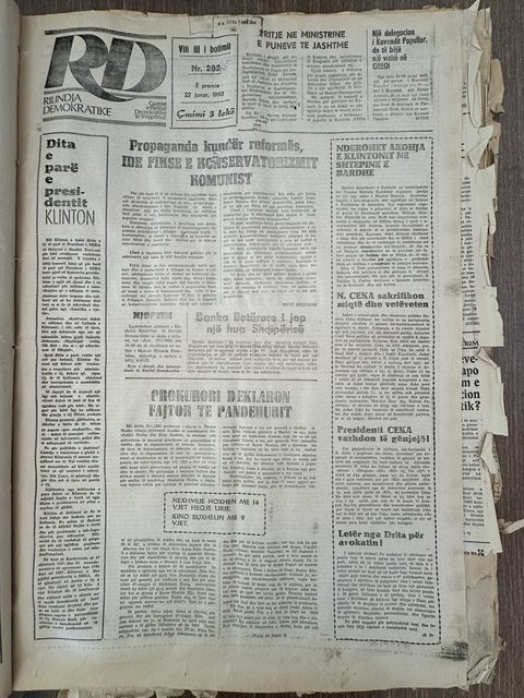 Rilindja Demokratike 1993-01-22