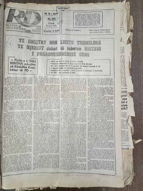 Rilindja Demokratike 1993-01-26