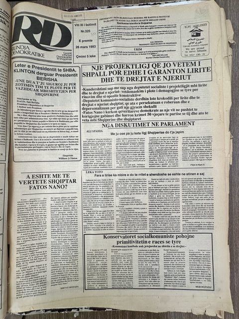 Rilindja Demokratike 1993-03-26