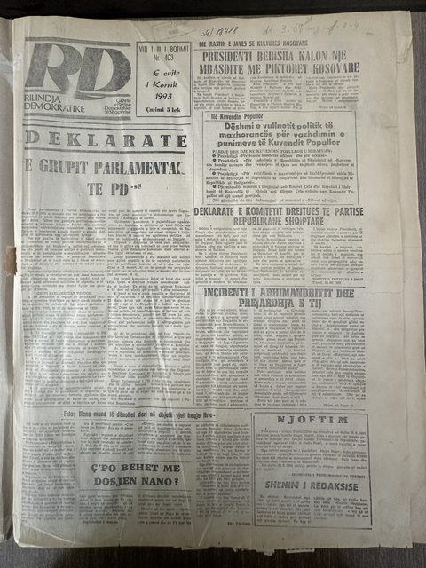 Rilindja Demokratike 1993-07-01