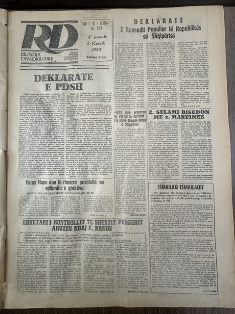 Rilindja Demokratike 1993-07-02