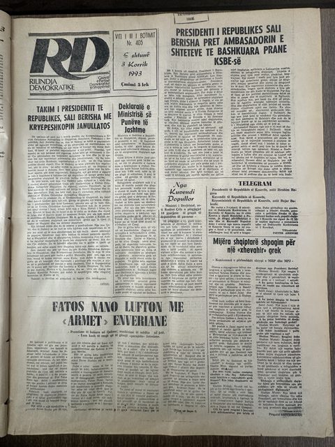 Rilindja Demokratike 1993-07-03