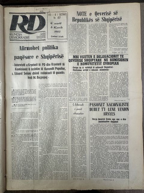 Rilindja Demokratike 1993-07-06