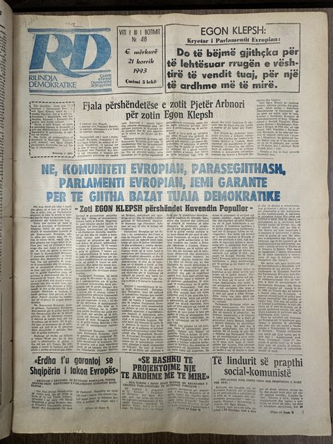 Rilindja Demokratike 1993-07-21