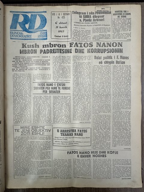 Rilindja Demokratike 1993-07-31