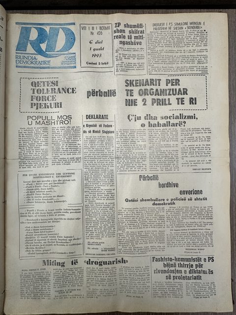 Rilindja Demokratike 1993-08-01