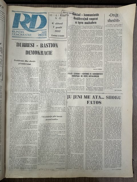 Rilindja Demokratike 1993-08-07