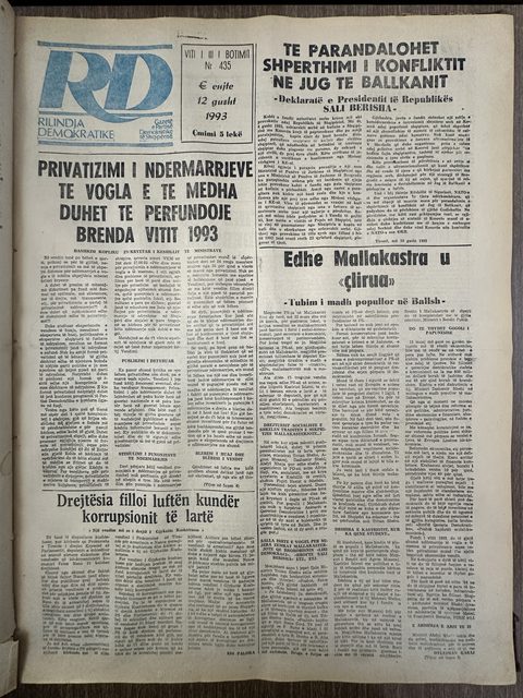 Rilindja Demokratike 1993-08-12