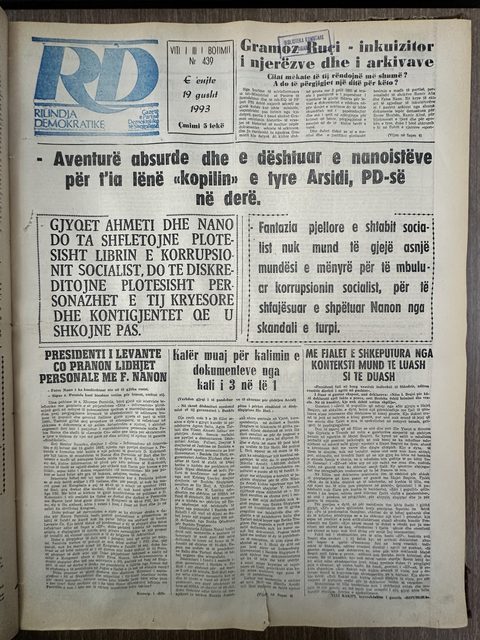 Rilindja Demokratike 1993-08-19