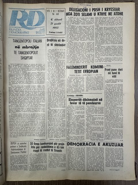Rilindja Demokratike 1993-08-21