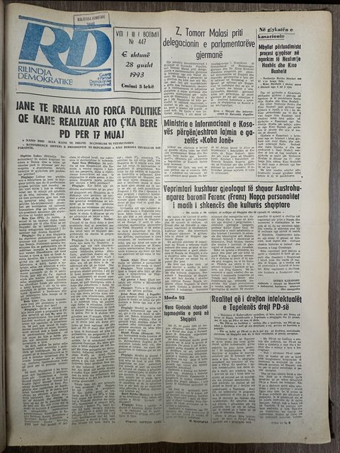 Rilindja Demokratike 1993-08-28