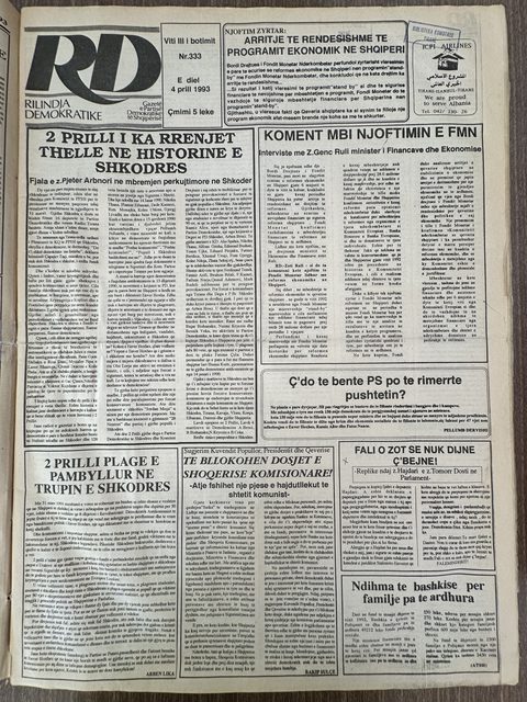 Rilindja Demokratike 1993-04-04