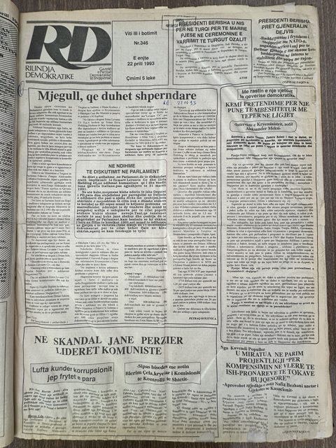 Rilindja Demokratike 1993-04-22