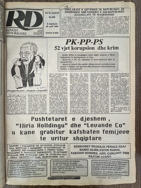 Rilindja Demokratike 1993-04-28