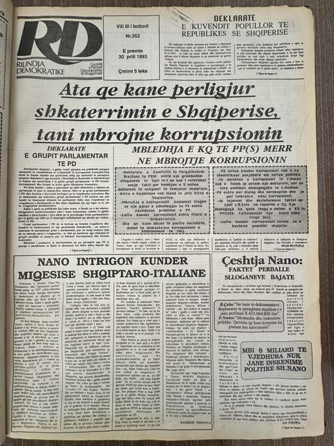 Rilindja Demokratike 1993-04-30