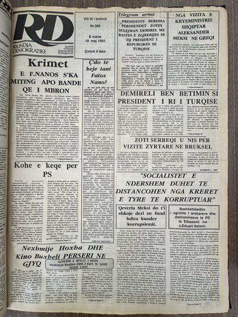 Rilindja Demokratike 1993-05-18
