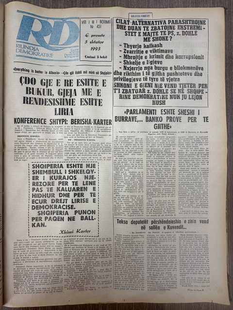Rilindja Demokratike 1993-09-03