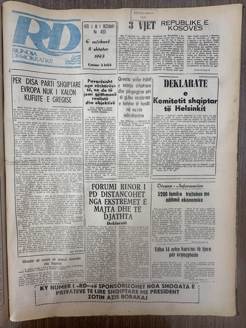 Rilindja Demokratike 1993-09-08