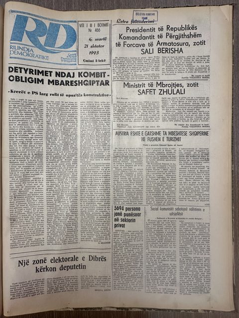Rilindja Demokratike 1993-09-21
