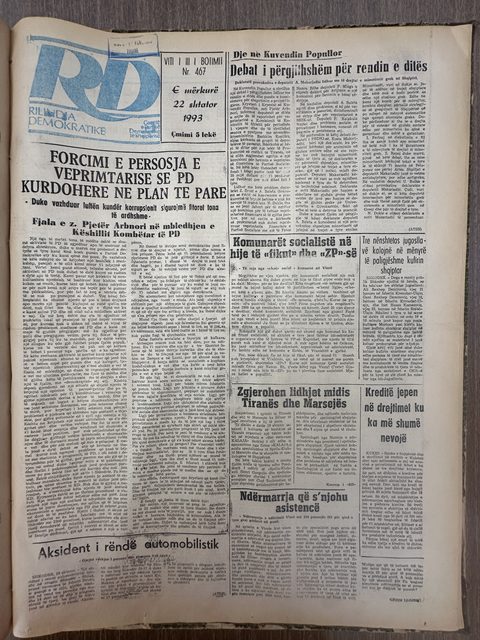 Rilindja Demokratike 1993-09-22