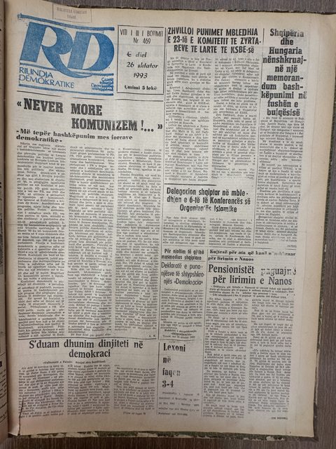 Rilindja Demokratike 1993-09-26
