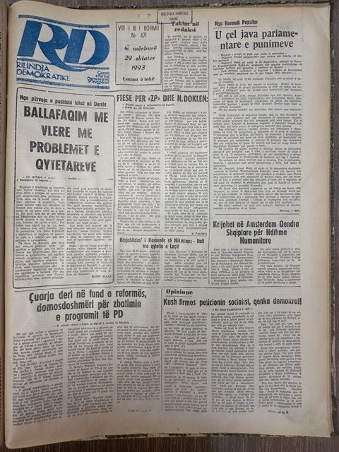 Rilindja Demokratike 1993-09-29