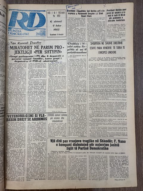 Rilindja Demokratike 1993-10-09