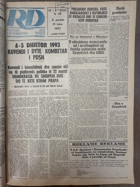 Rilindja Demokratike 1993-10-15