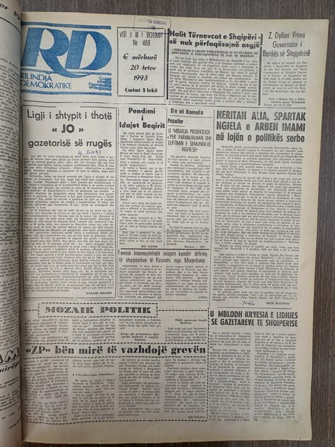 Rilindja Demokratike 1993-10-20
