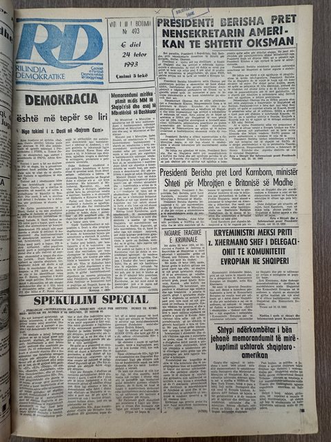 Rilindja Demokratike 1993-10-24