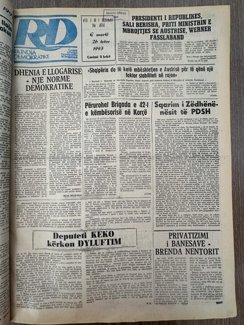 Rilindja Demokratike 1993-10-26