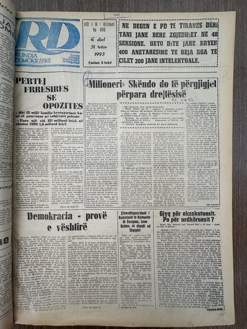 Rilindja Demokratike 1993-10-31