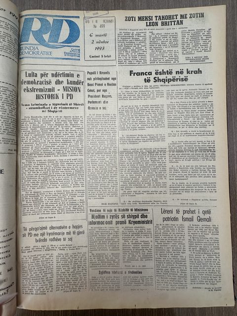 Rilindja Demokratike 1993-11-02