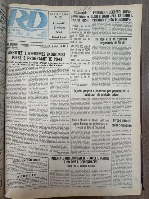 Rilindja Demokratike 1993-11-09