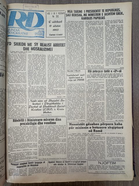 Rilindja Demokratike 1993-11-17
