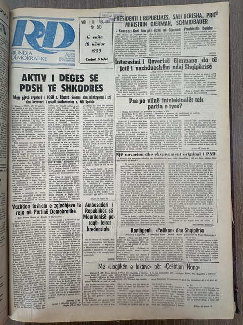 Rilindja Demokratike 1993-11-18