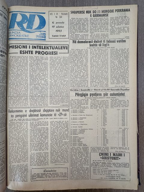Rilindja Demokratike 1993-11-19