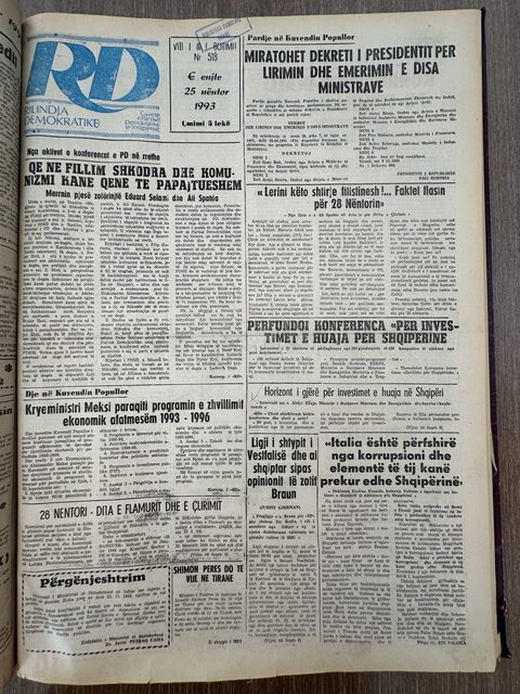Rilindja Demokratike 1993-11-25