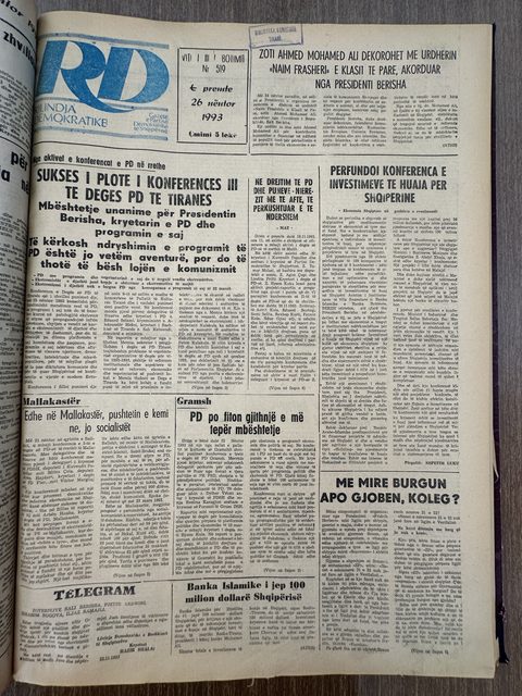 Rilindja Demokratike 1993-11-26