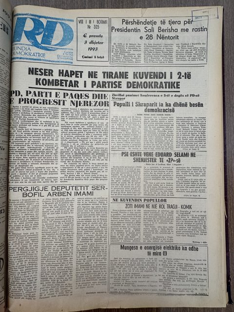 Rilindja Demokratike 1993-12-03