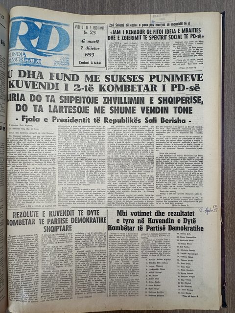 Rilindja Demokratike 1993-12-07