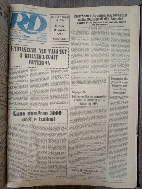 Rilindja Demokratike 1993-12-16
