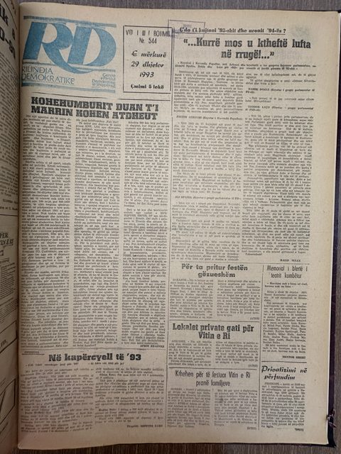 Rilindja Demokratike 1993-12-29