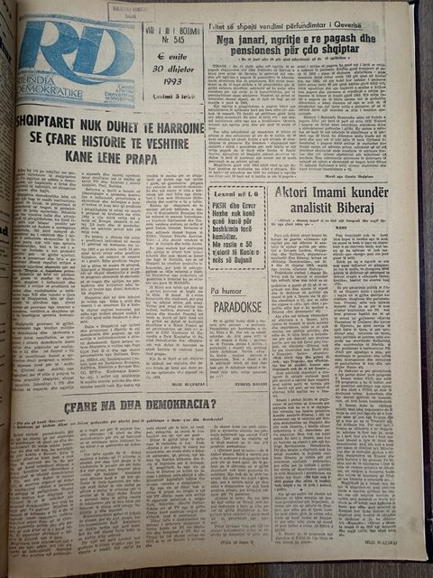 Rilindja Demokratike 1993-12-30