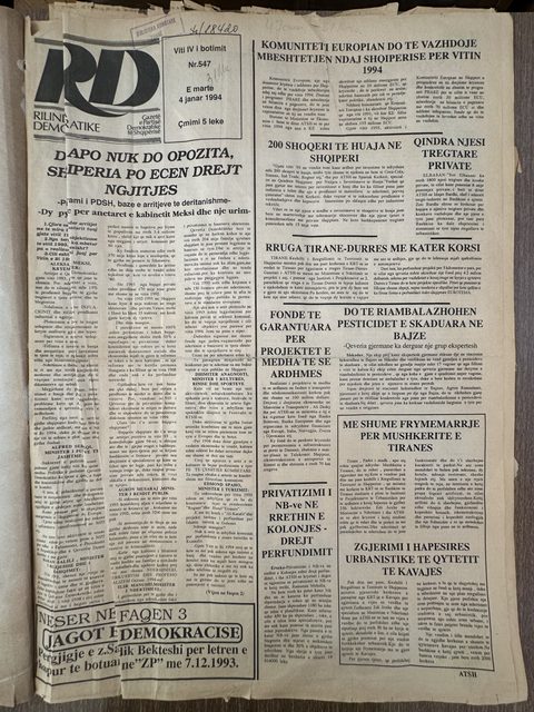 Rilindja Demokratike 1994-01-04